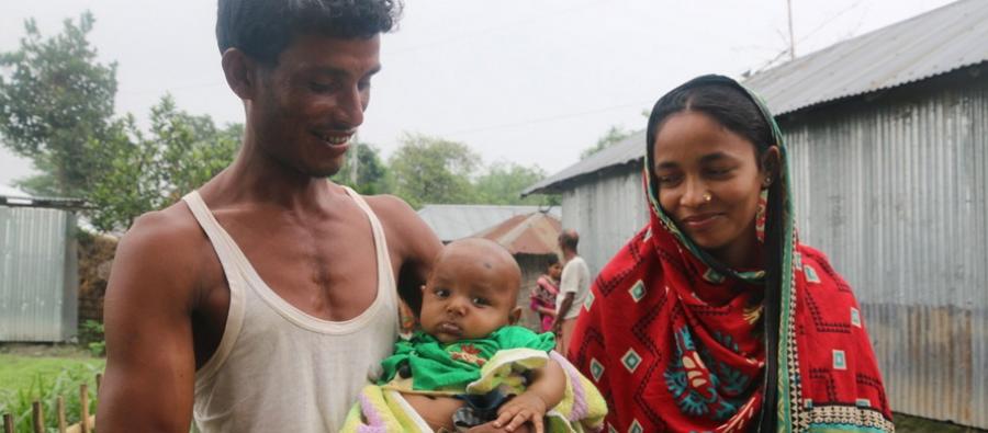 Rojina, Rashidul and their baby. Now Rashidul tries his best to help Rojina with the household chores so that she can concentrate on her business. Now Rashidul tries his best to help Rojina with the household chores so that she can concentrate on her business.