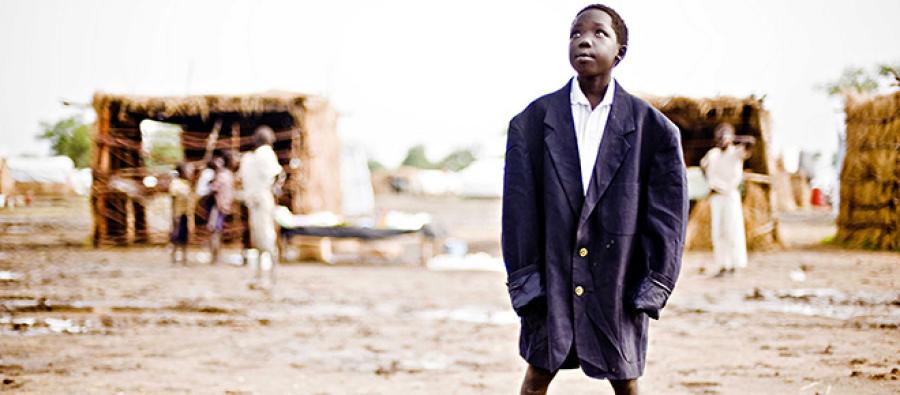 Oxfam vient en aide aux réfugiés fuyant les combats du Soudan vers le Soudan du Sud Amir Nasser, 12 ans, camp de réfugiés de Jamam, Sud-Soudan. Photo: John Ferguson