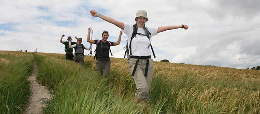 Happy Trailwalker team. Photo credit : Karen Robinson/Oxfam