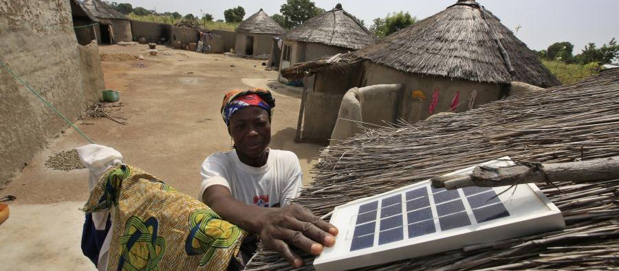 Oxfam is working on a solar energy pilot project that is bringing renewable energy to Kpatua village, in northeast Ghana. 10 households have been provided with a solar panel, three LED lights, and a battery to store energy so they can use lights at night. Oxfam is working on a solar energy pilot project that is bringing renewable energy to Kpatua village, in northeast Ghana. 10 households have been provided with a solar panel, three LED lights, and a battery to store energy so they can use lights at night.