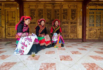 Women sewing