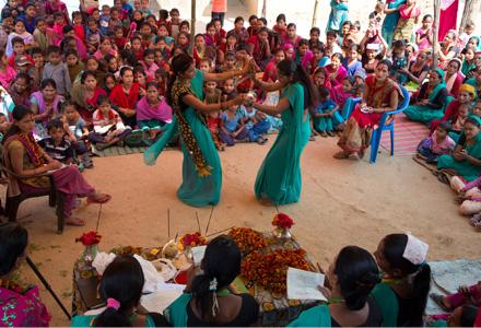 Nepal dancing women