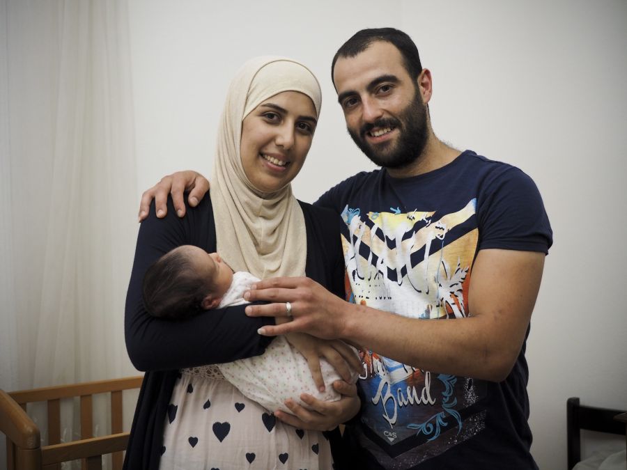 Mohammed, Safa and their new born daughter Rivan. Mohammed, Safa and their new born daughter Rivan.